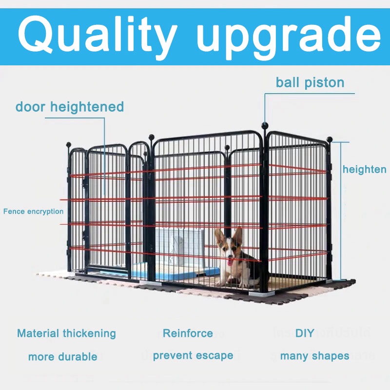 Fast deliveryBOTAI Dog Cage Dog Fences 6 pcs Pet Fence Pet Cage DIY Size 120X60X60cm Dog Playpen #6