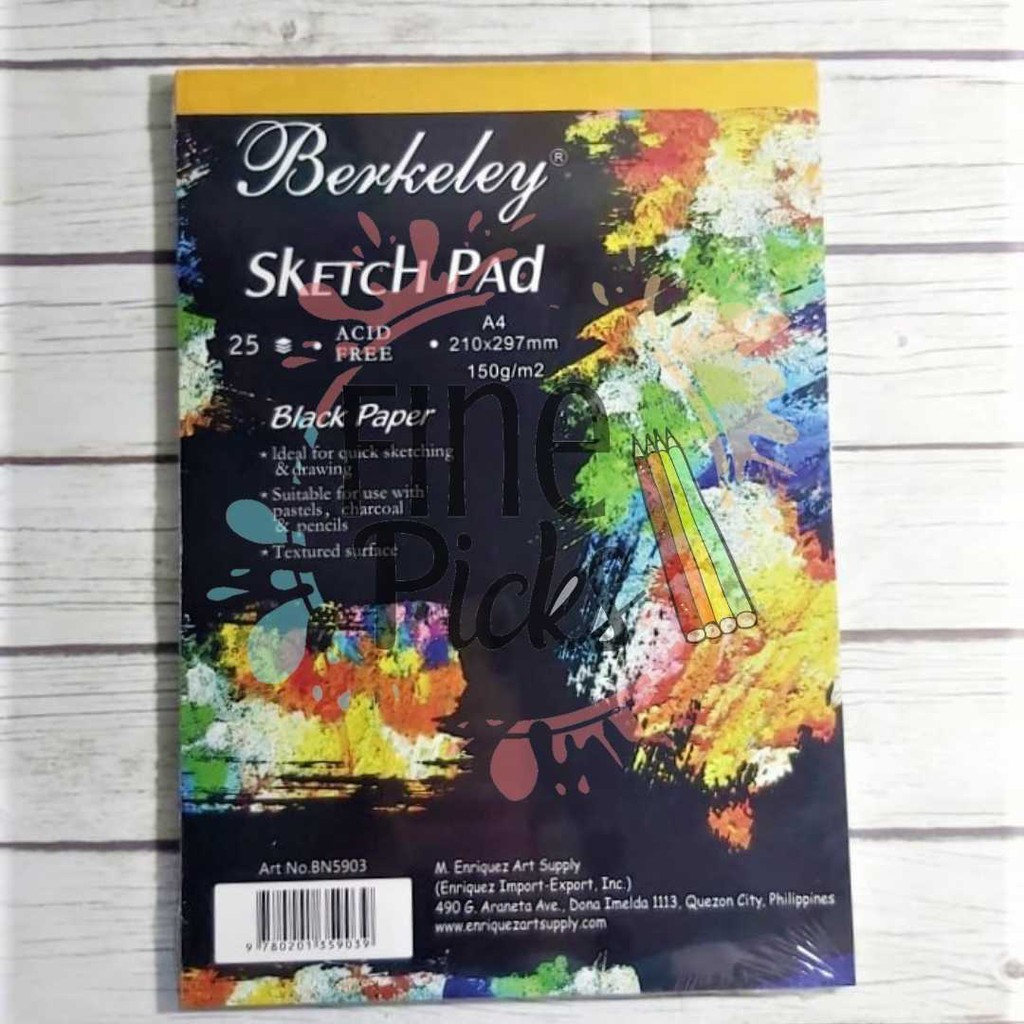 Berkeley Sketch Pad Black Paper (A4) Shopee Philippines