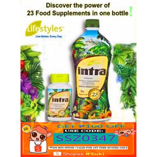 Lifestyles Intra 23 Herbal Juice 950ml and Intra capsule 64's