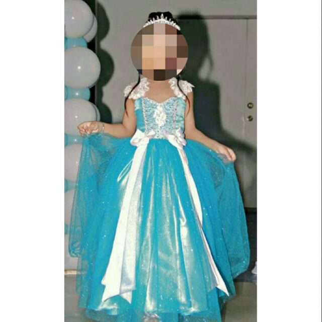 frozen gown for 7th birthday