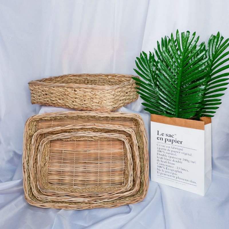 Buri Rectangular Basket Tray Shopee Philippines