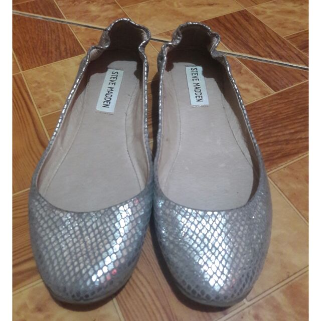 steve madden silver flats