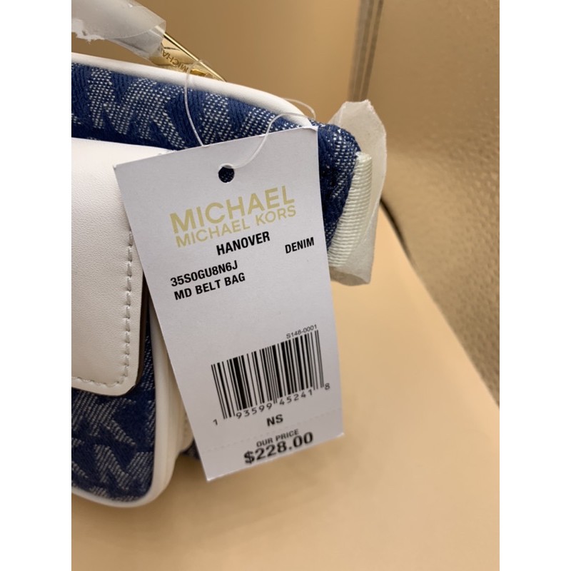Michael Kors Hanover Denim belt bag | Shopee Philippines
