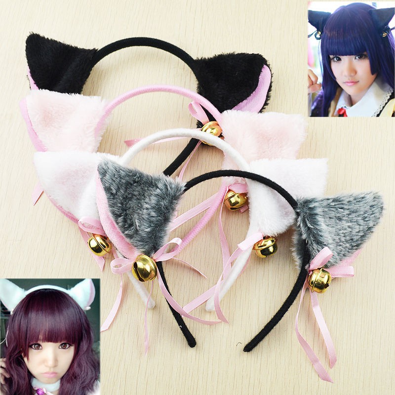 Cat Fox Ears Headband Costume Fur Anime Neko Cosplay Hair Clip Party Halloween R Shopee Philippines