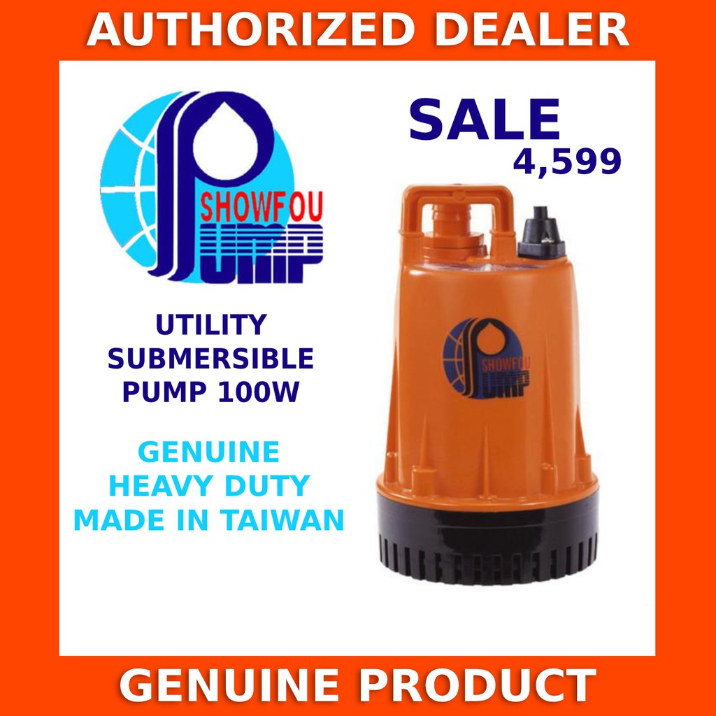 SHOUFOU Utility Submersible Pump 100 Watts SHOWFOU 1/8 HP Shopee