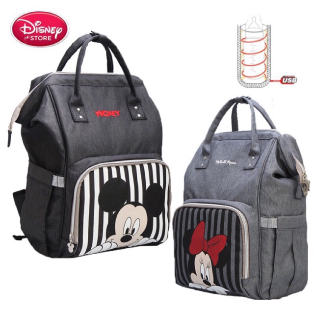 Big Sale 85009c Disney Classic Mickey Minnie Usb Diaper Bag Backpack Baby Bag For Mommy Maternity Bag Waterproof For Baby Care Stroller Bag Cicig Co