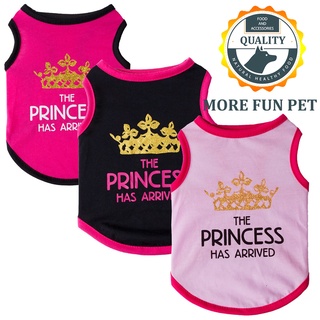 Dog clothes Princess crown cotton vest Small dog clothes Teddy dog crown pattern vest clothes