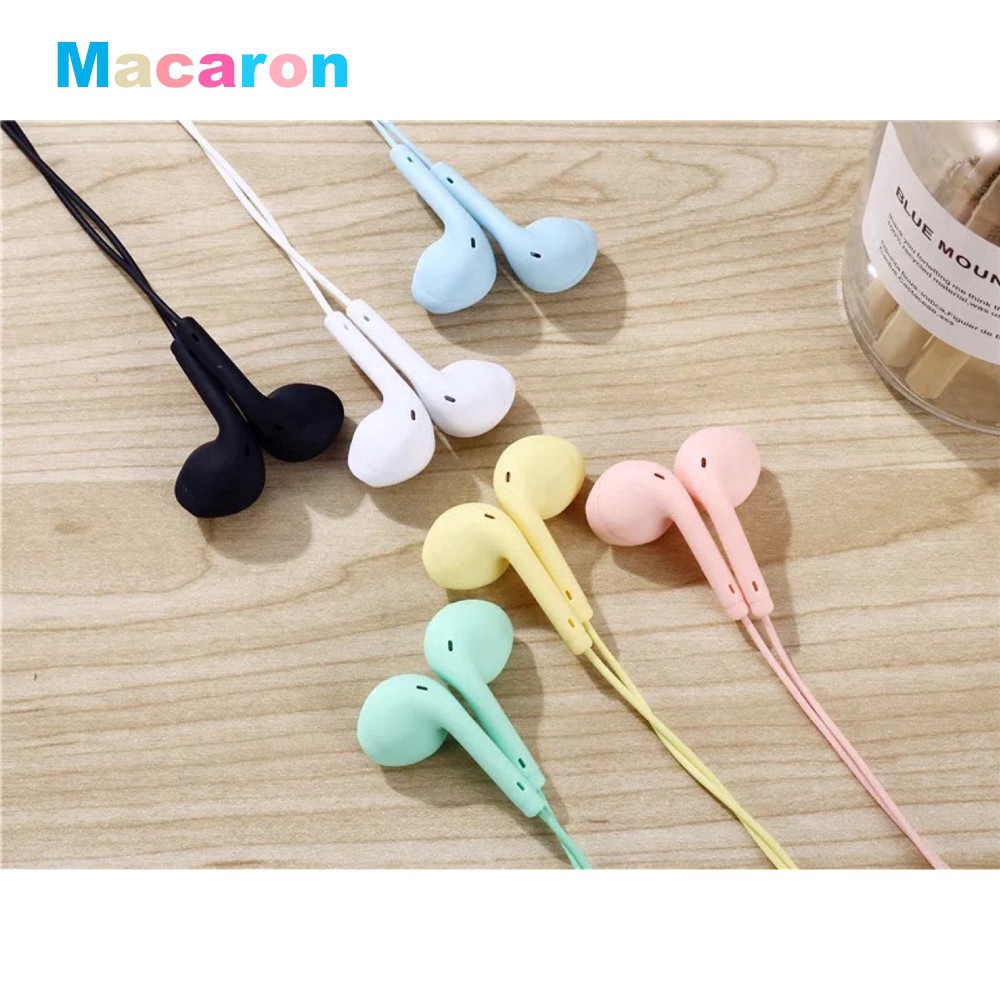 U19 Macaron Color Earphone 3.5mm HiFi Over Ear Headset 1.2m with Mic