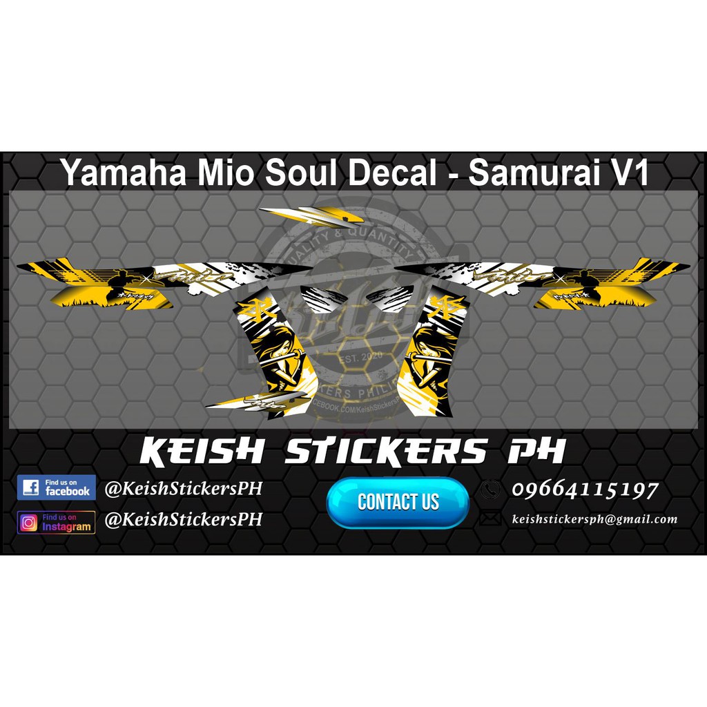 Decal for Mio Soul - Samurai V1 | Shopee Philippines