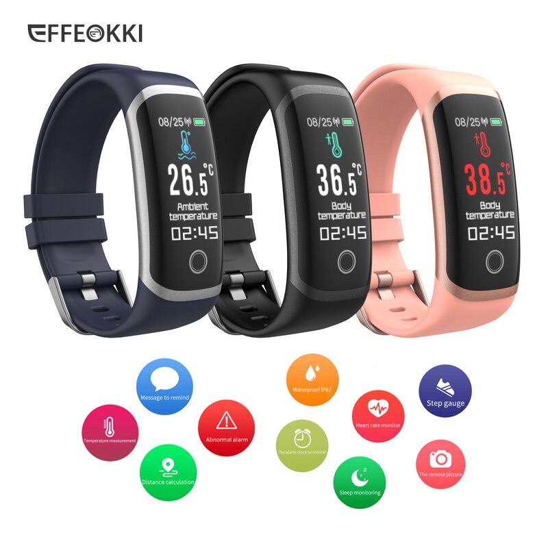 EFFEOKKI T4 Wearfit 2.0 Smart Band Realtime Temperature Fitness