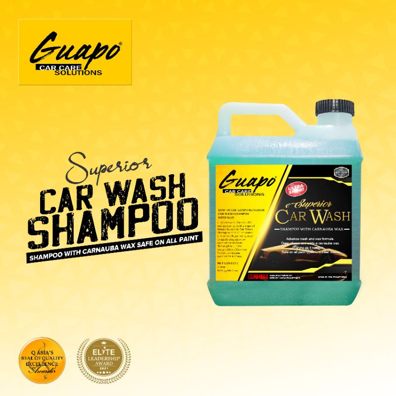 Guapo Car Care Solutions Superior Car Wash Car Shampoo with Carnauba