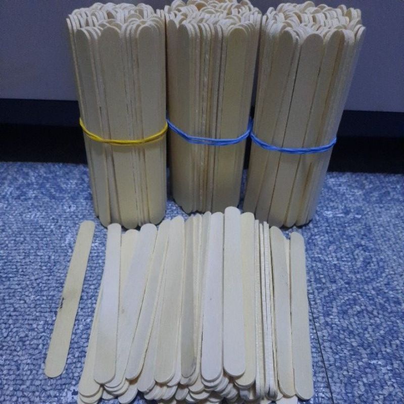 Popsicle Stick 100pcs (Ice Pops Sticks Ice Cream Sticks Arts & Crafts Wooden Sticks Shopee