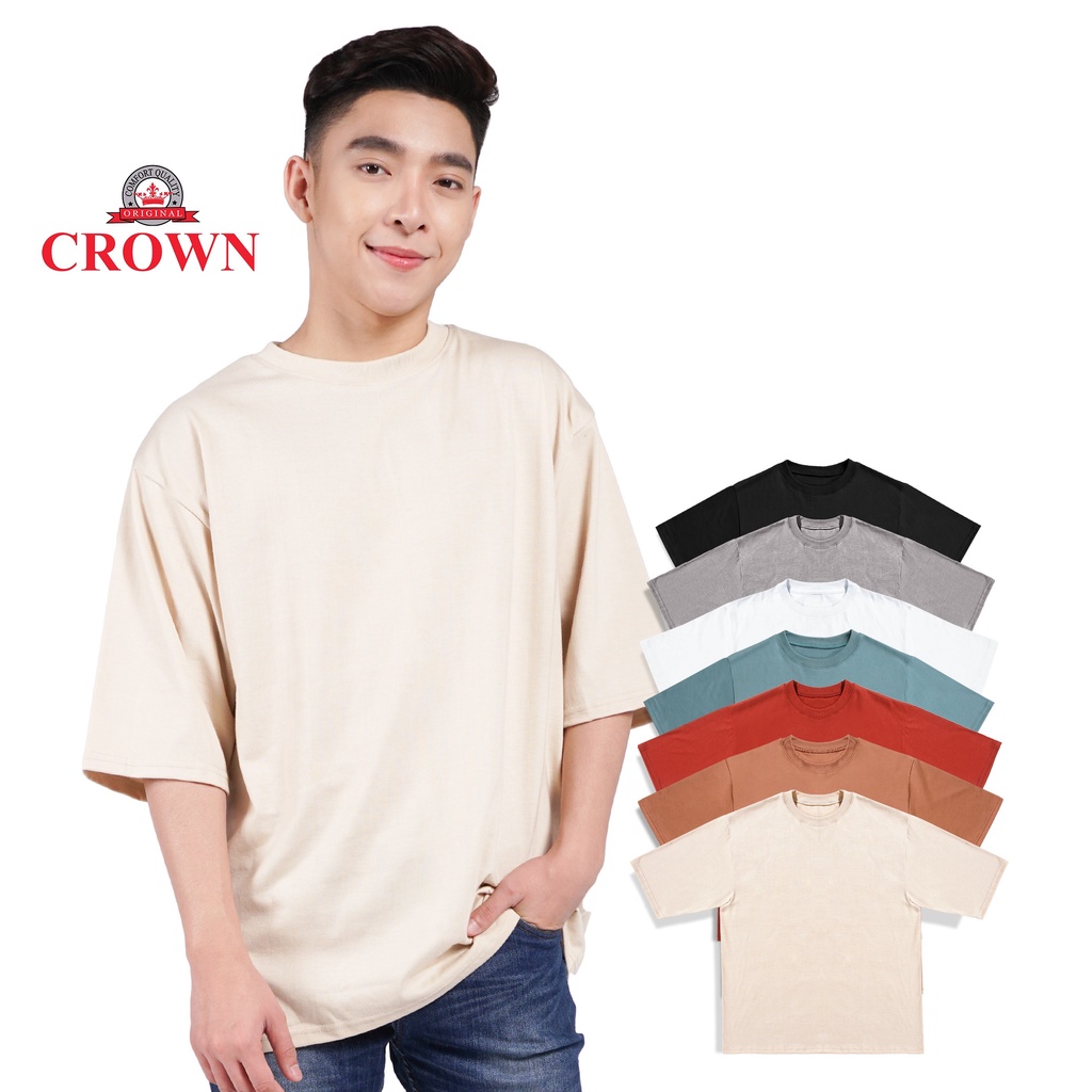 Crown Oversized Plain Tshirt for Women T Shirt for Men Plus Size Tops Oversize Clothing basic Top #1