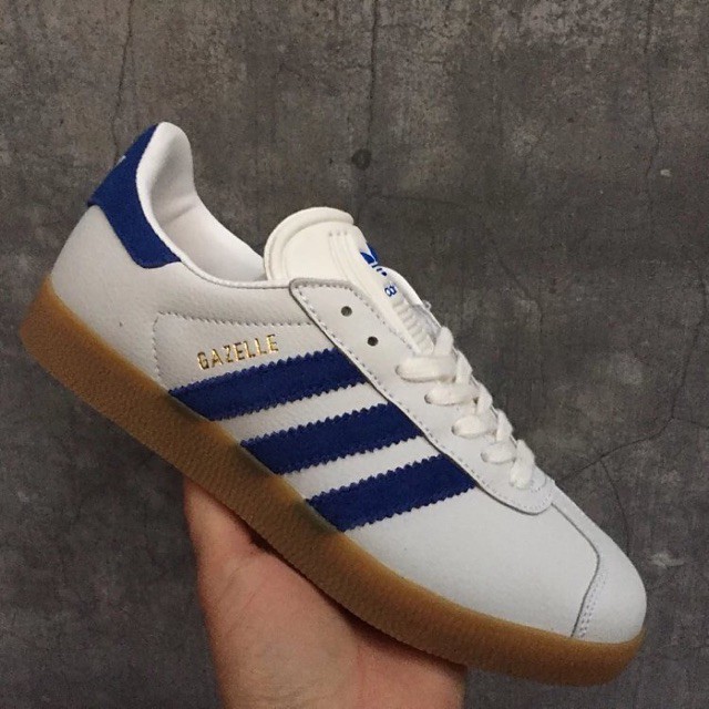 adidas gazelle white blue