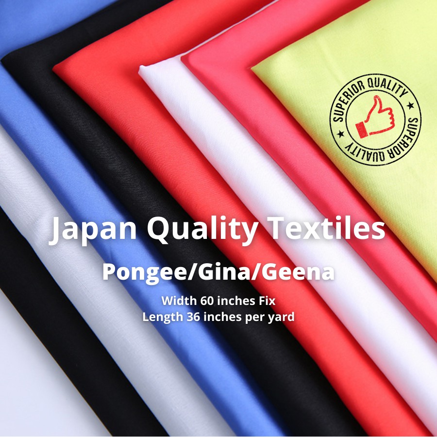 Gina Geena Pongee Fabric Tela Cloth Japan Quality Textiles | Shopee ...