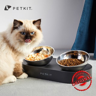 PETKIT Double Stainless Steel Feeding Bowl for Cats, Dogs, Small Pets, Adjustable and Washable