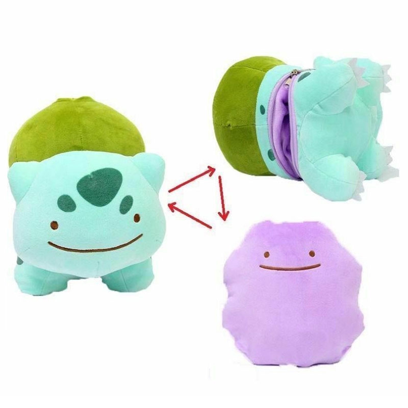 ditto bulbasaur reversible plush