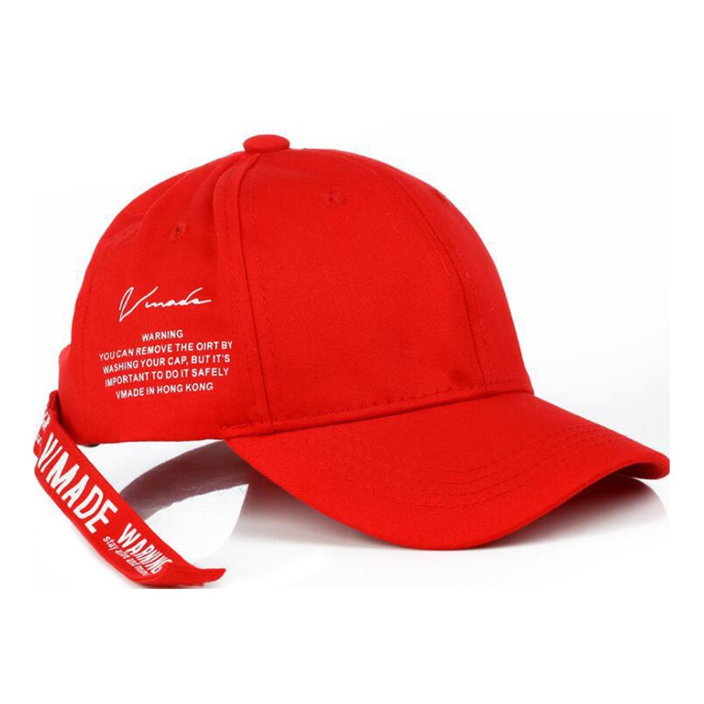 red baseball cap