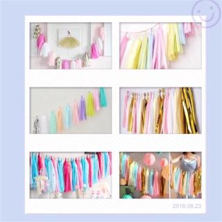 5Pc Paper Tissue Wall Poms Tassel Garland Bunting Wedding Party Venue Decoration #2