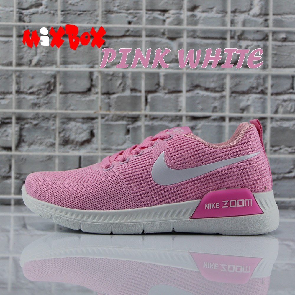 nike shoes pink and white