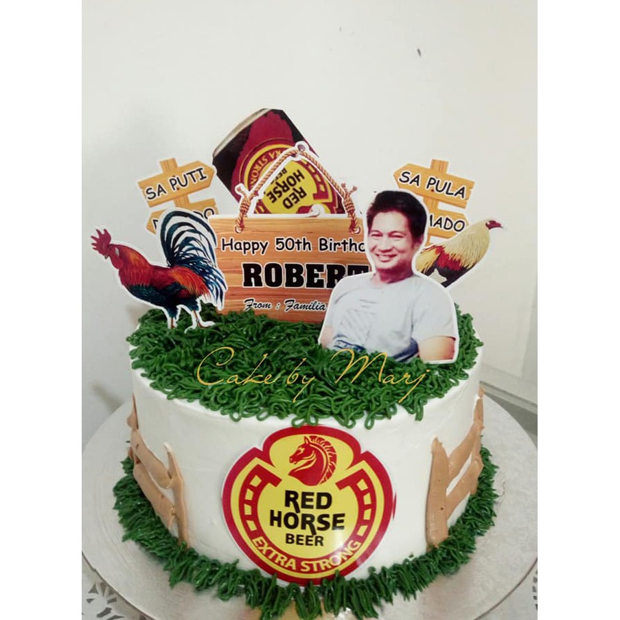 Redhorse Rooster Theme Cake Topper Shopee Philippines