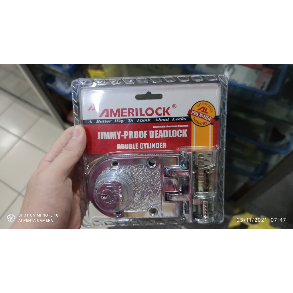 Amerilock Jimmy Proof Deadlock Deadbolt Double Cylinder 280 , Color