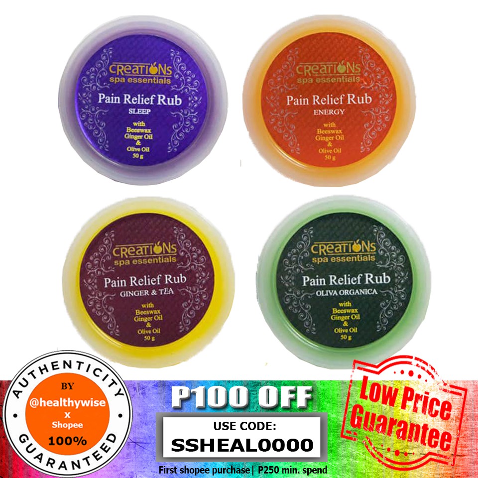 Creations Spa Essentials Pain Relief Rub 50g Shopee Philippines