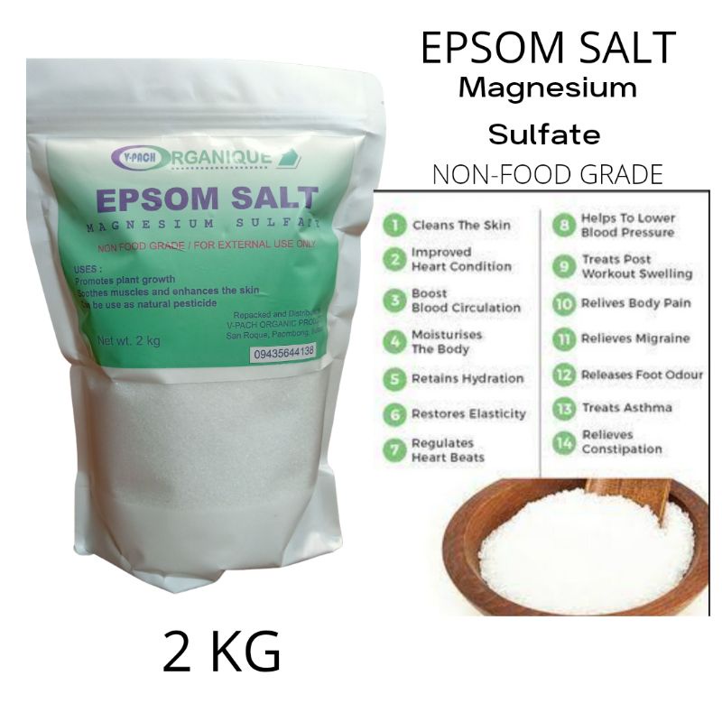 EPSOM SALT 2KG(TECHNICAL GRADE) Shopee Philippines