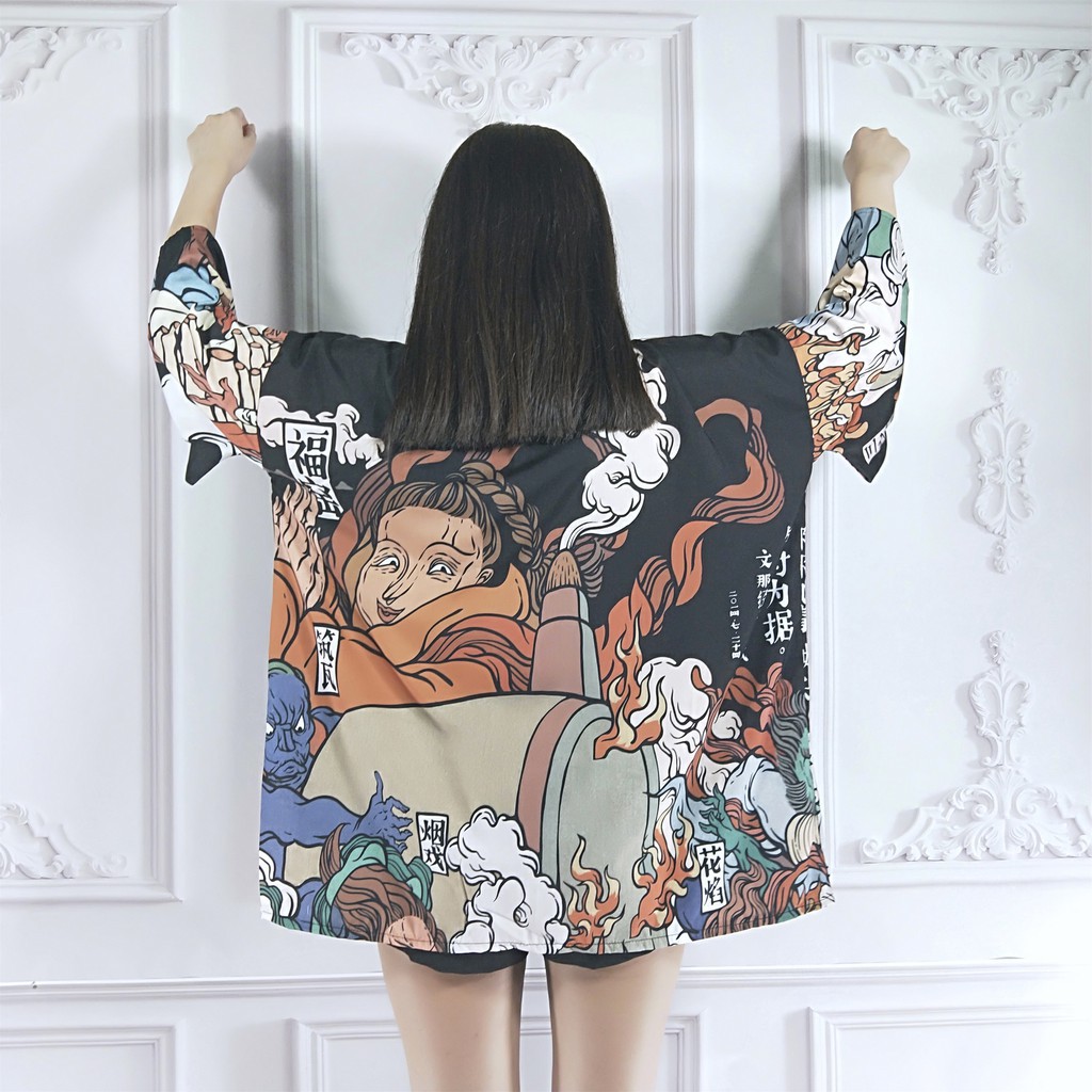 kimono cardigan shopee