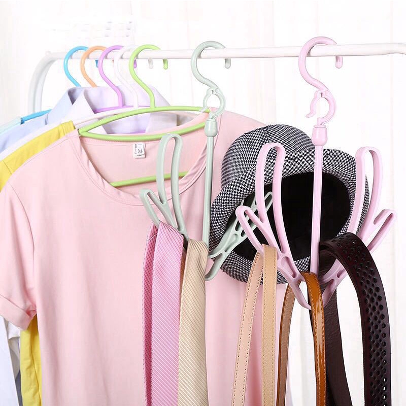 1 Pcs 360 Degree Rotate Balcony Double-hook Shoe Holder Convenient Removable Plastic Shoe Rack