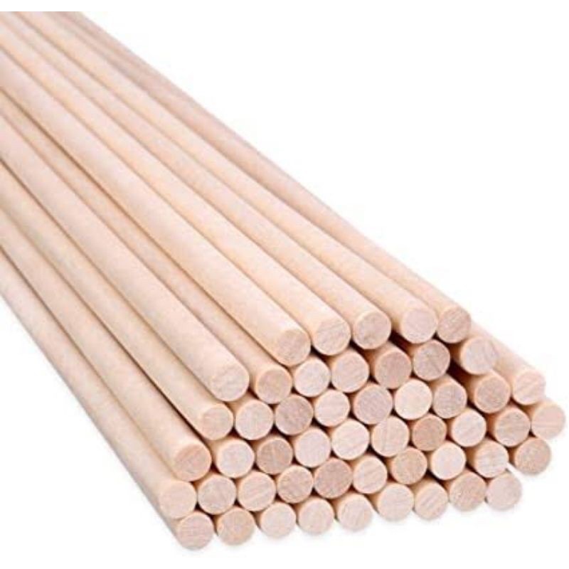 Cake Dowels wood 15 inches long by 10mm thickness and 12inches long by