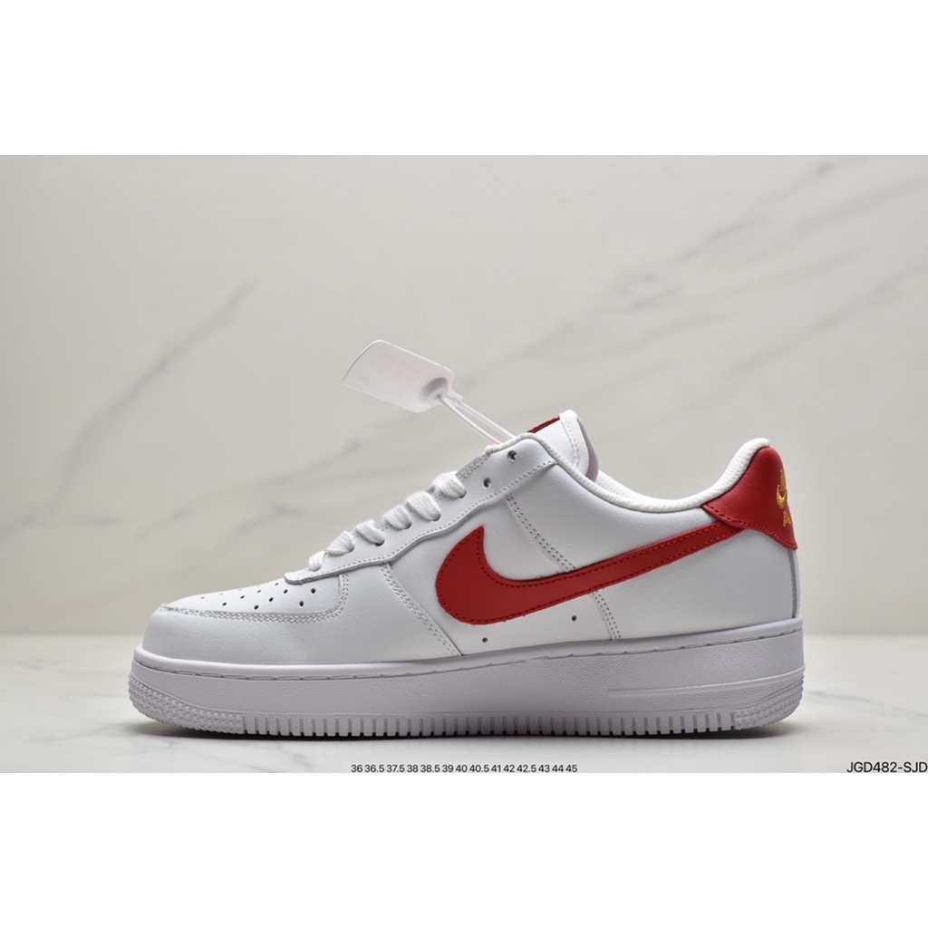 red swoosh air force ones