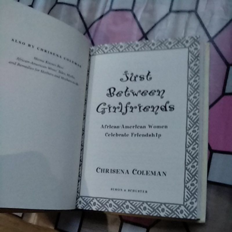 just between girlfriends hardbound book chrisena Coleman African
