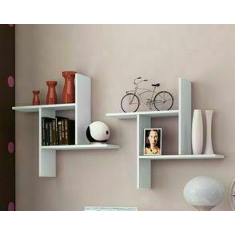 Minimalist Wall Shelves, White Floating Shelves B Modular