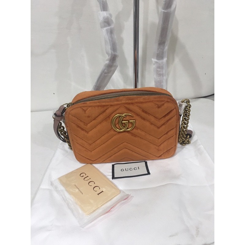 gucci velvet sling bag