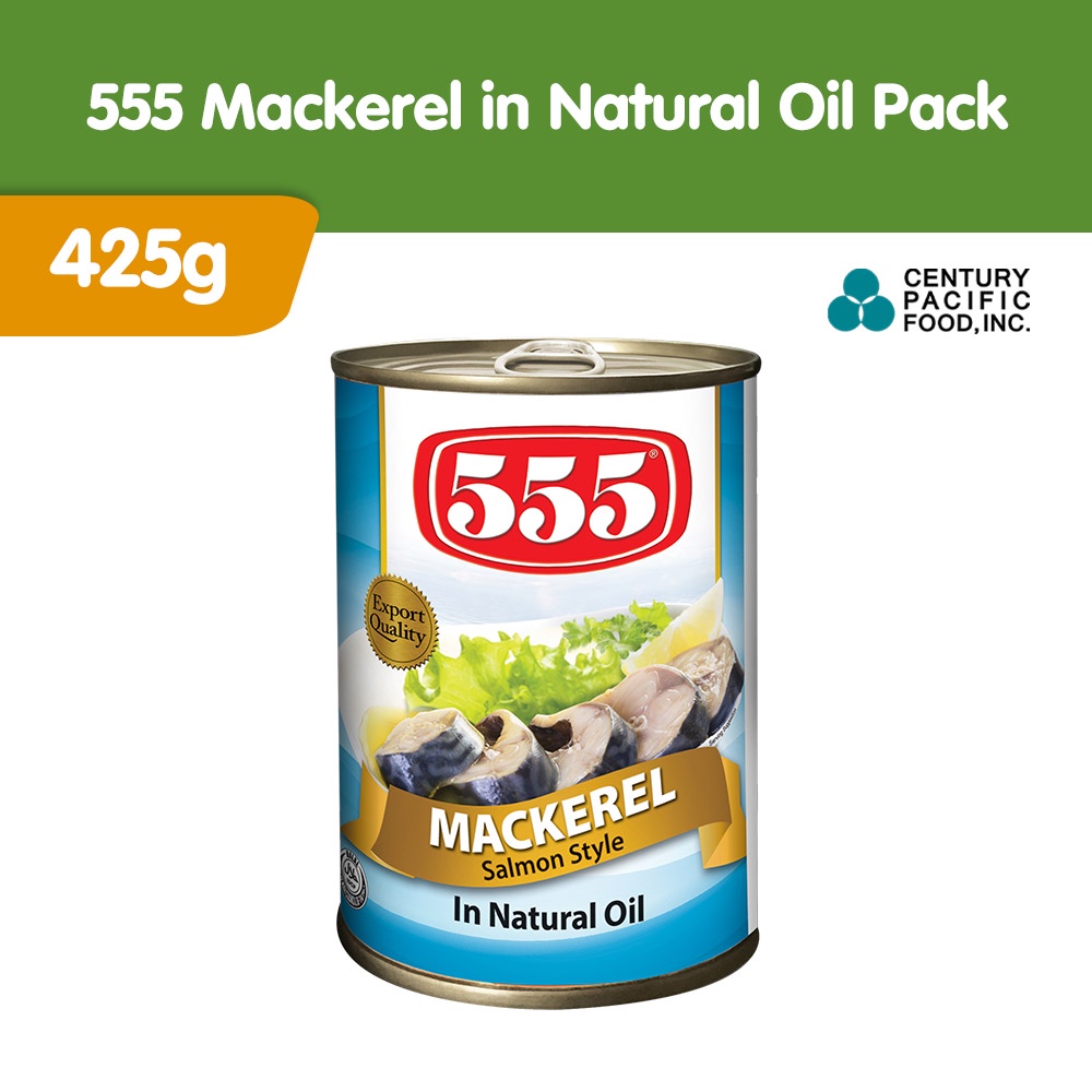 555 Mackerel in Natural Oil 425g Shopee Philippines