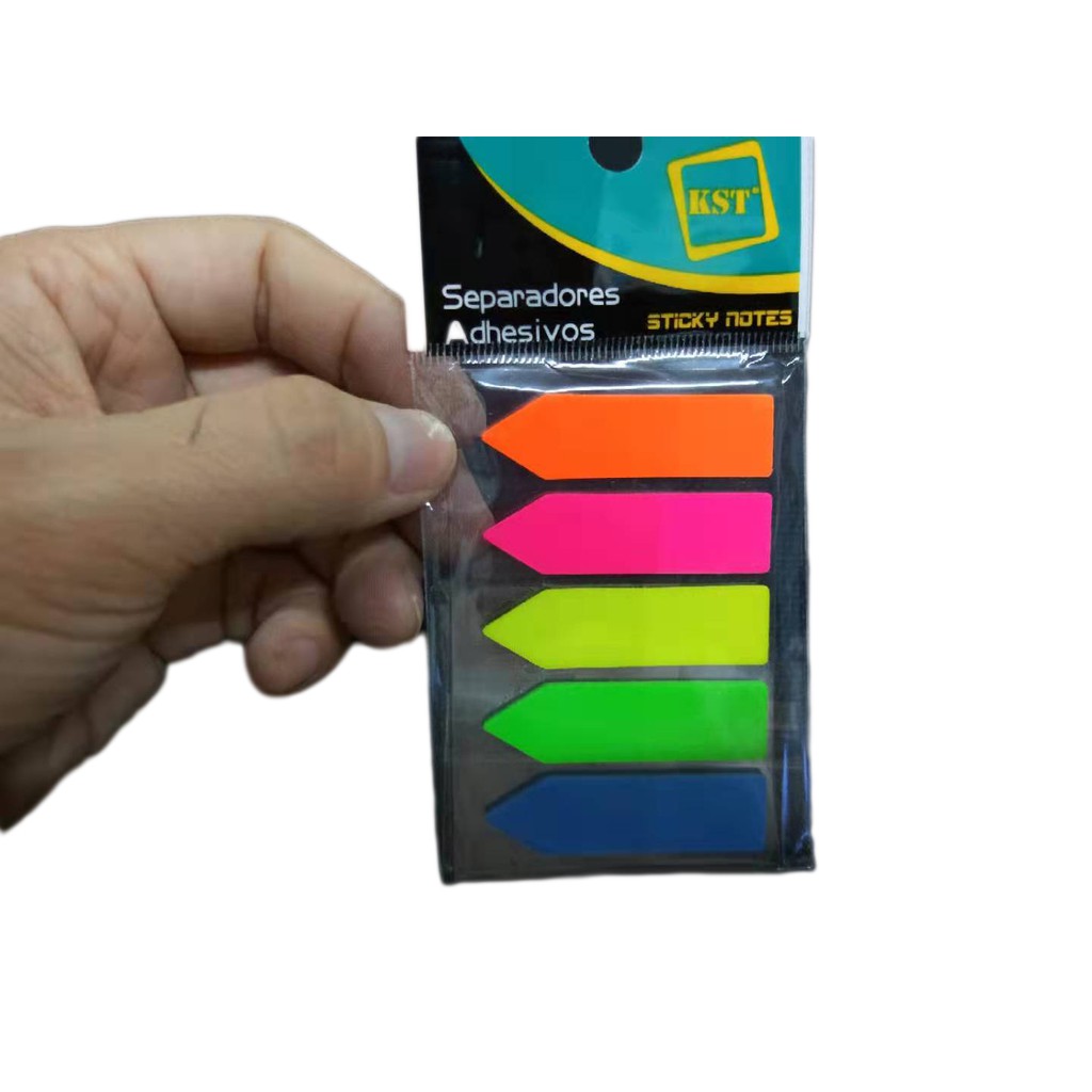 NEON COLOR ARROW sticker post it book mark point marker memo flag
