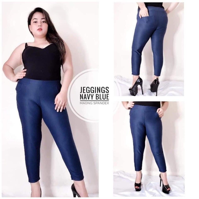 navy blue jeggings plus size