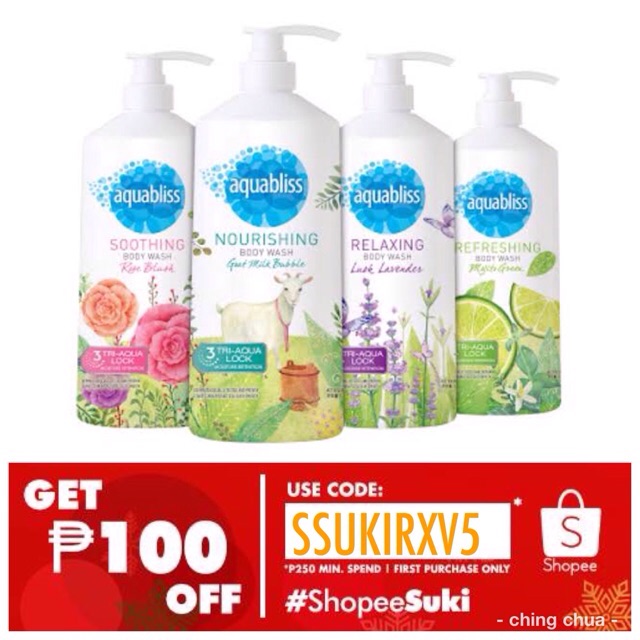 AQUABLISS NOURISHING BODY WASH 1Liter Shopee Philippines