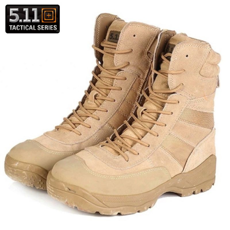 Men's 511 Tactical Combat Boots High Cut Waterproof Heavy Duty Brown