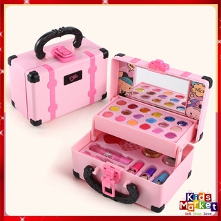 32PCS Kids Makeup Toys, Girls Real Makeup Kit, Washable Non-toxic Makeup Toy Set with Makeup Box