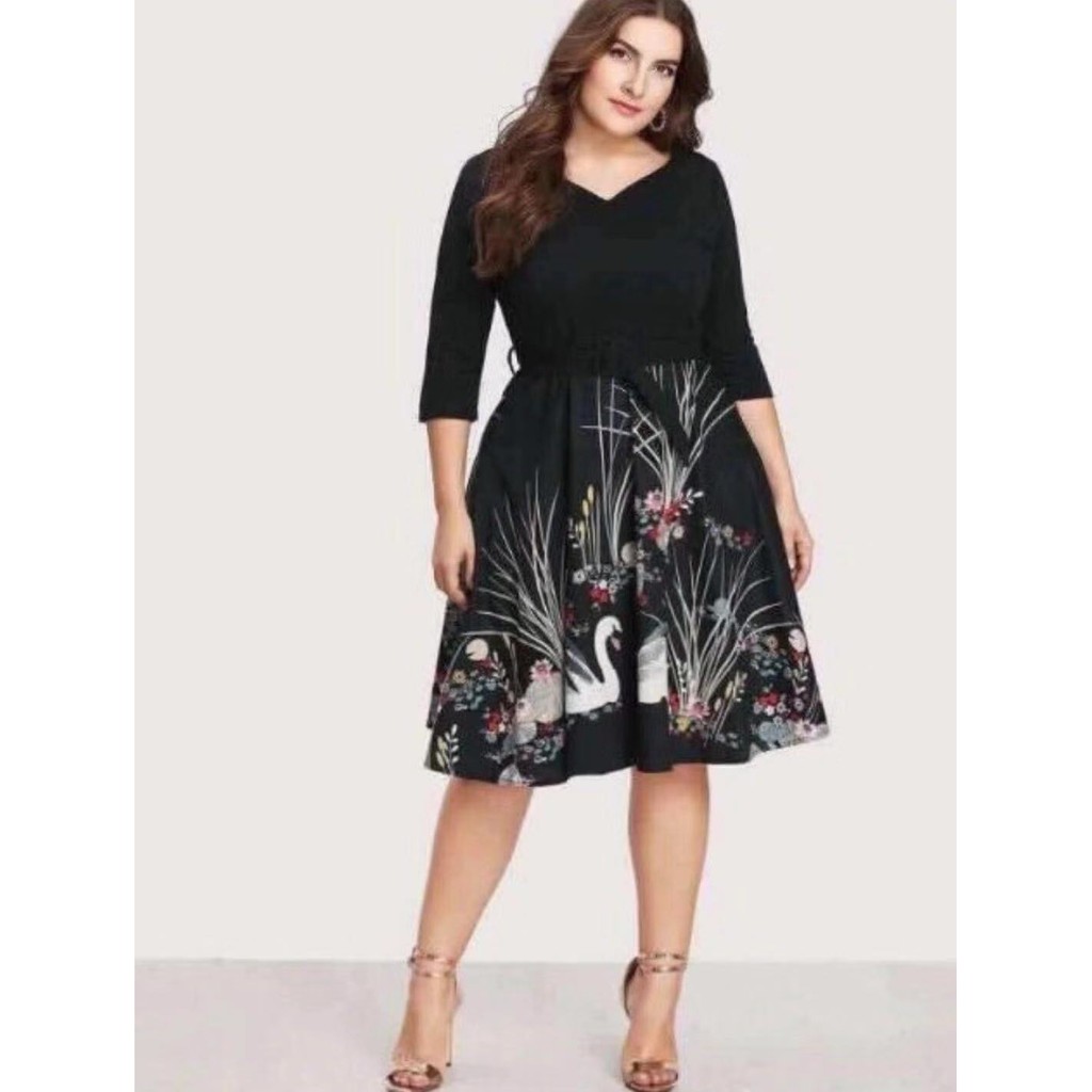 plus size floral formal dress