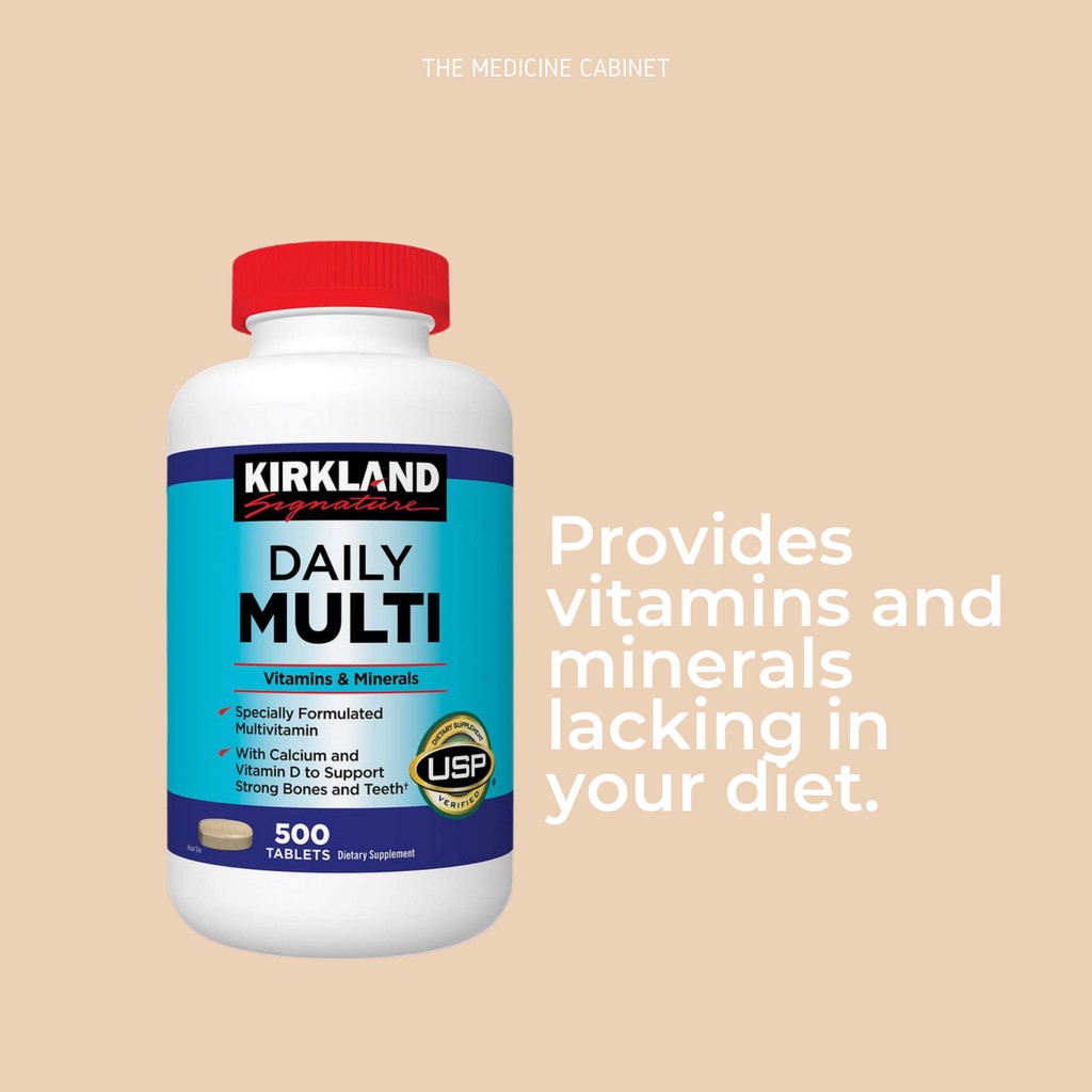 Kirkland Signature Daily Multi (Vitamins & Minerals), 500 Tablets