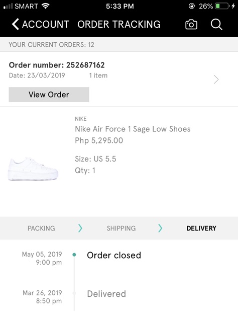 nike order tracking