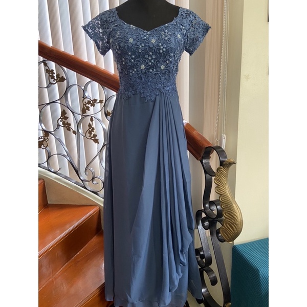 Dusty Blue Mother Of The Bride Gown/ Principal&Secondary Sponsor Dress ...