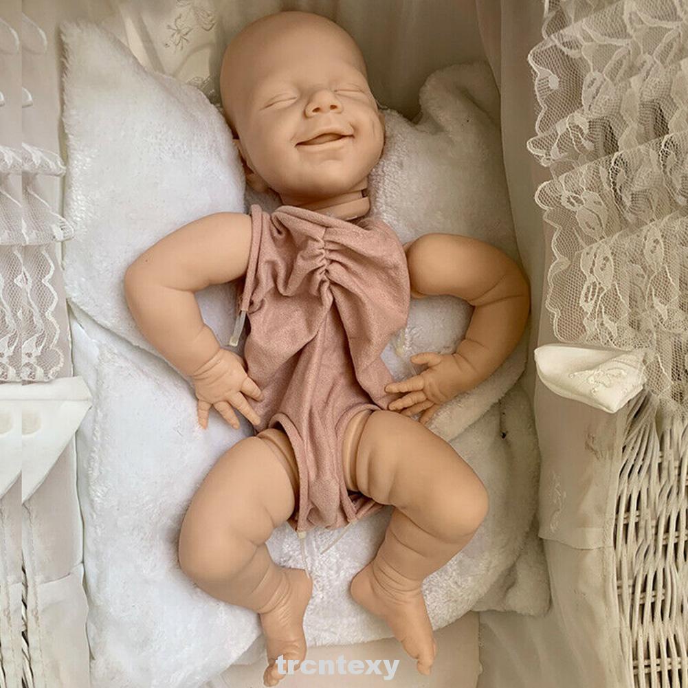 22inch Gift Vinyl Head Soft Simulation Reborn Baby Doll Kit Full Limbs Unpainted