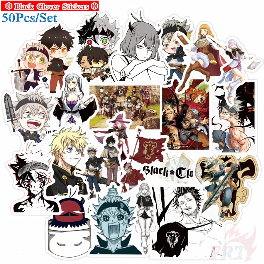 Black Clover Series 03 Anime Asta Noell Silva Stickers 50pcs Set Waterproof Fashion Diy Decals Doodle Stickers Shopee Philippines