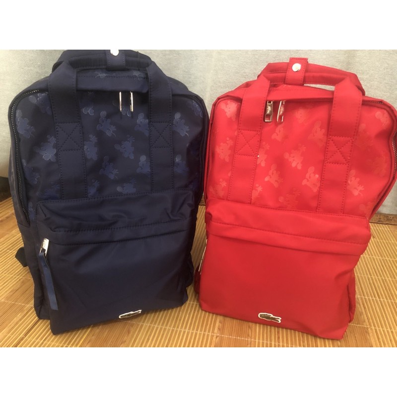 lacoste backpack red