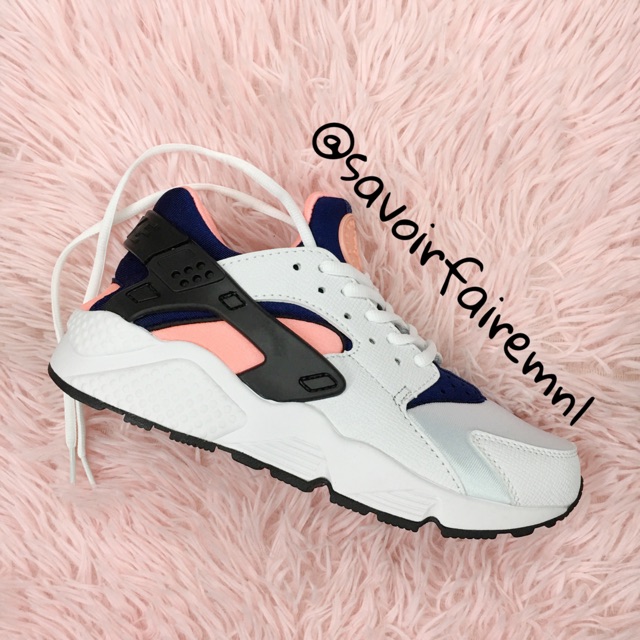 pink and blue nike huarache