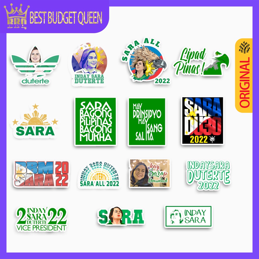 CS011-28pcs INDAY SARA DUTERTE laminated waterproof Vinyl Stickers 28in1 take all -JEHA - Image 2